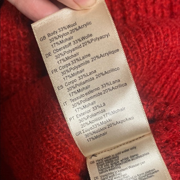 Scotch & Soda Red Deep  V-Neck Sweater - Picture 7 of 9